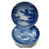 8 B&G Copenhagen Porcelain Plates 