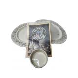 3pcs Classic Creamware Dessert Plates +