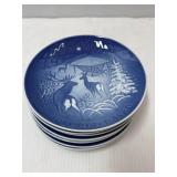 7 B&G Copenhagen Christmas Plates 