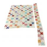 Vtg Quilt Curtain Wall Hanging & Valance