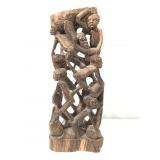African Ebony Wood Sculpture "Family Tree of Life"