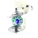 Glass & Metal Bird Feeder 24" H