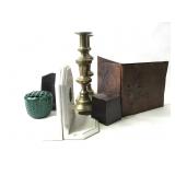 Bookends Brass Candlesticks +