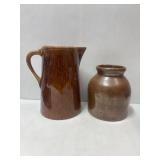 Stoneware Jar & Pitcher