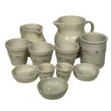 11pcs Longaberger Pottery Crock Planter Pitchers +