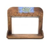 Rustic Wall Shelf w Pegs