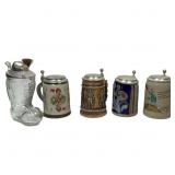 BMF Bierstiefel & 4 Beer Steins