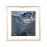 Barry Gealt Landscape Woodcut Framed
