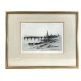 Sir David Young Cameron Perth Bridge Etching