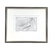 Sigmund Abeles Woman Alone Etching 2008