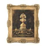 Thomas Montgomery Fountain Oil on board