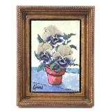 Daniel Girard Oil on Panel Floral