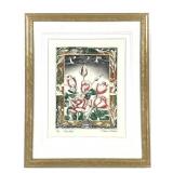 Roger Clibbon Etching w Aquatint Ocean Rose