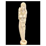 Estate Ivory Figure African Female w Jug