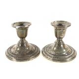 Pr International Sterling Candle Holders Wt