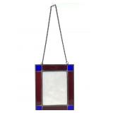 19th Century Porcelain Lithophane w/ Stained Glass