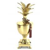 13"H Brass Pineapple Candy Dish
