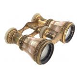 19th C. Paris Verdi MOP & Brass Opera Binoculars