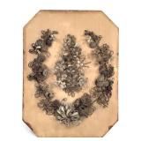 Victorian Hair Mourning Wreath Unframed