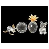 Swarovski Crystal Miniatures 4 Pcs