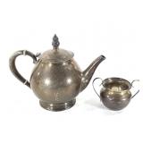 Royal Danish Sterling Teapot & Sugar Dish