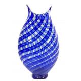 Signed Angelo Fico Art Glass Spiral Ribbon Vase