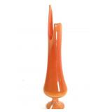 Vtg 1960s L.E.Smith Bittersweet Swung Vase MCM