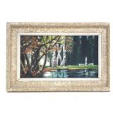 Oil on Panel Plein Aire Painting France c1950s