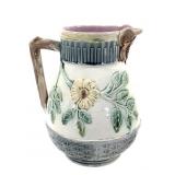 Etruscan Majolica "Wild Rose" Ceramic Pitcher