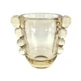 Art Deco Duam Nancy France Amber Crystal Vase