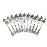 Whiting Sterling Silver Spoons 11 Pcs 300g
