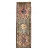 Tribal Style Geometric Runner Rug, 117"x43"