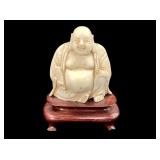 Estate Ivory Seated Laughing Buddha