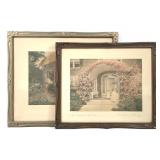 2 Wallace Nutting Hand Colored Photo Prints