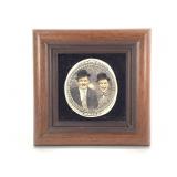 John Lee Carved Scrimshaw Stan & Oliver Portrait