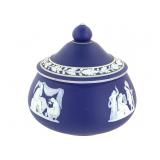 Wedgwood Blue Cameo Jasperware Lidded Jar