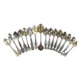 Sterling Silver Souvenir Spoons 140g 16 Pcs
