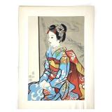 Eiichi Kotozuka Hanga Woodblock Maiko
