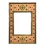 Wall Mirror w Crewel Work Surround