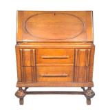 Antique English Oak Drop Front Desk