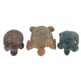 Sm. Carved Semi-Precious Stone Turtles