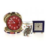 Bulova & Looping Travel Alarm Clocks +
