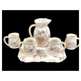 Bluette K G Luneville France Ceramics 6Pcs