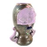 Schafer & Vater Irid Jeweled Lilac Jasperware Vase