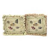 123Creations Needlepoint Fish Throw Pillows