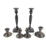 Sterling Candlesticks 6Pcs w Wt