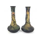 Art Nouveau Cased Glass Vase Pr After Galle