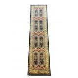 Cream Navy & Red Runner - 121" x 31"
