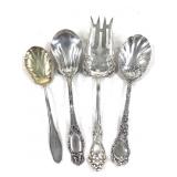 Antique Sterling Spoons & Fork 95g