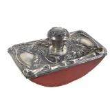 Sterling Repousse Handle Ink Blotter